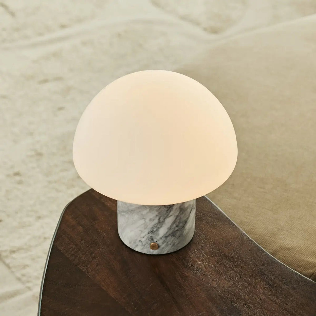 Maris White / Bianco Statuarietto - Classic Marmeren oplaadbare tafellamp met 3 lichte kleuren en dimfunctie
