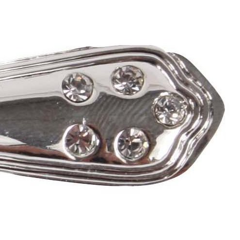 Stel 6 theelepel + doos kristal in