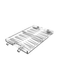 Backgammon Game Mini Case in White and Silver Acryl 25x20X5C