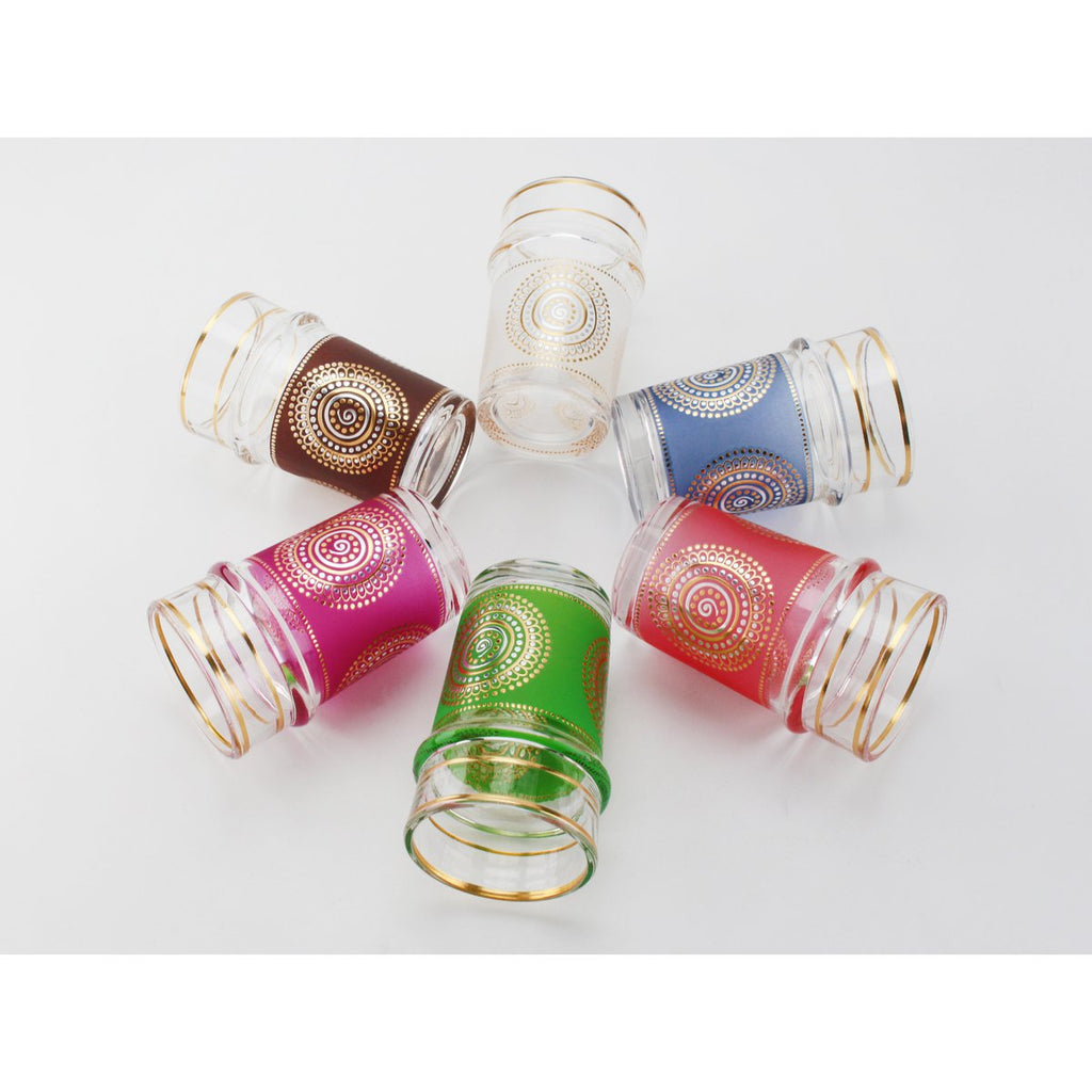 Golden Tea Cups Arabesque 6 kleuren - veel van 6