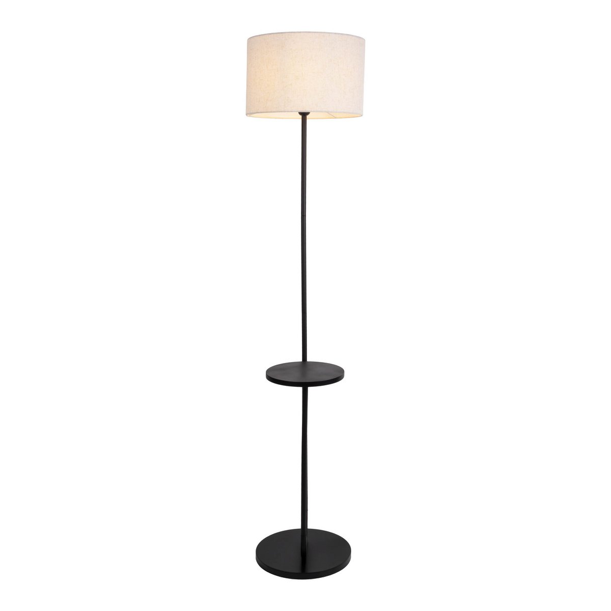Liv · Vloerlamp met textielen kap — zwart
