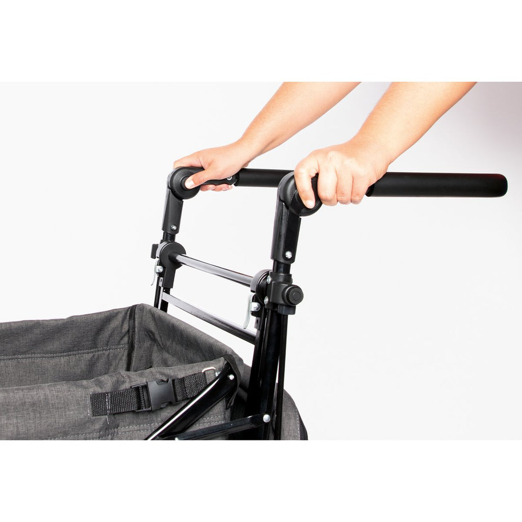 Vouwen Handcart "AddPlus" met rem, gemengde grijze tonen