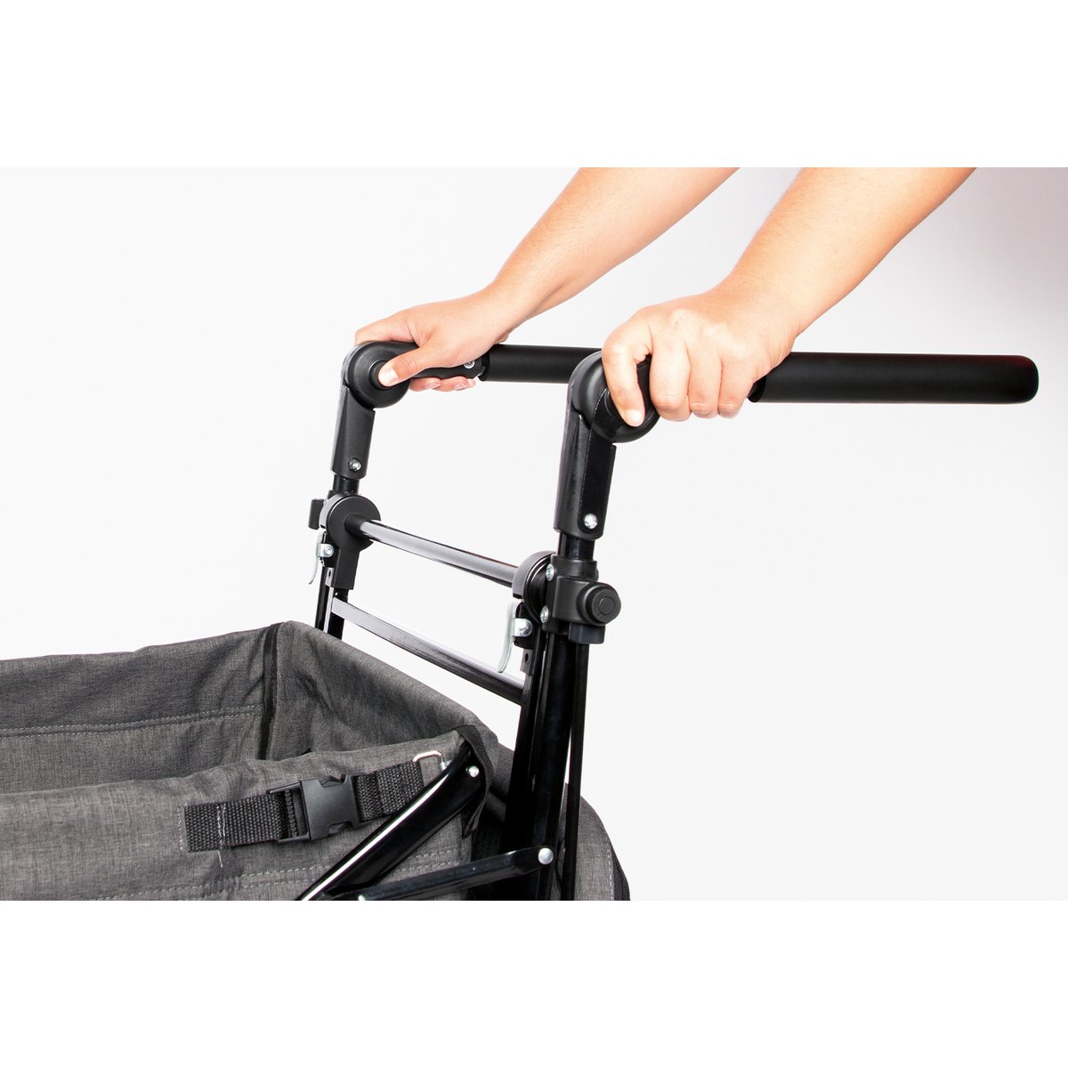Vouwen Handcart "AddPlus" met rem, gemengde grijze tonen