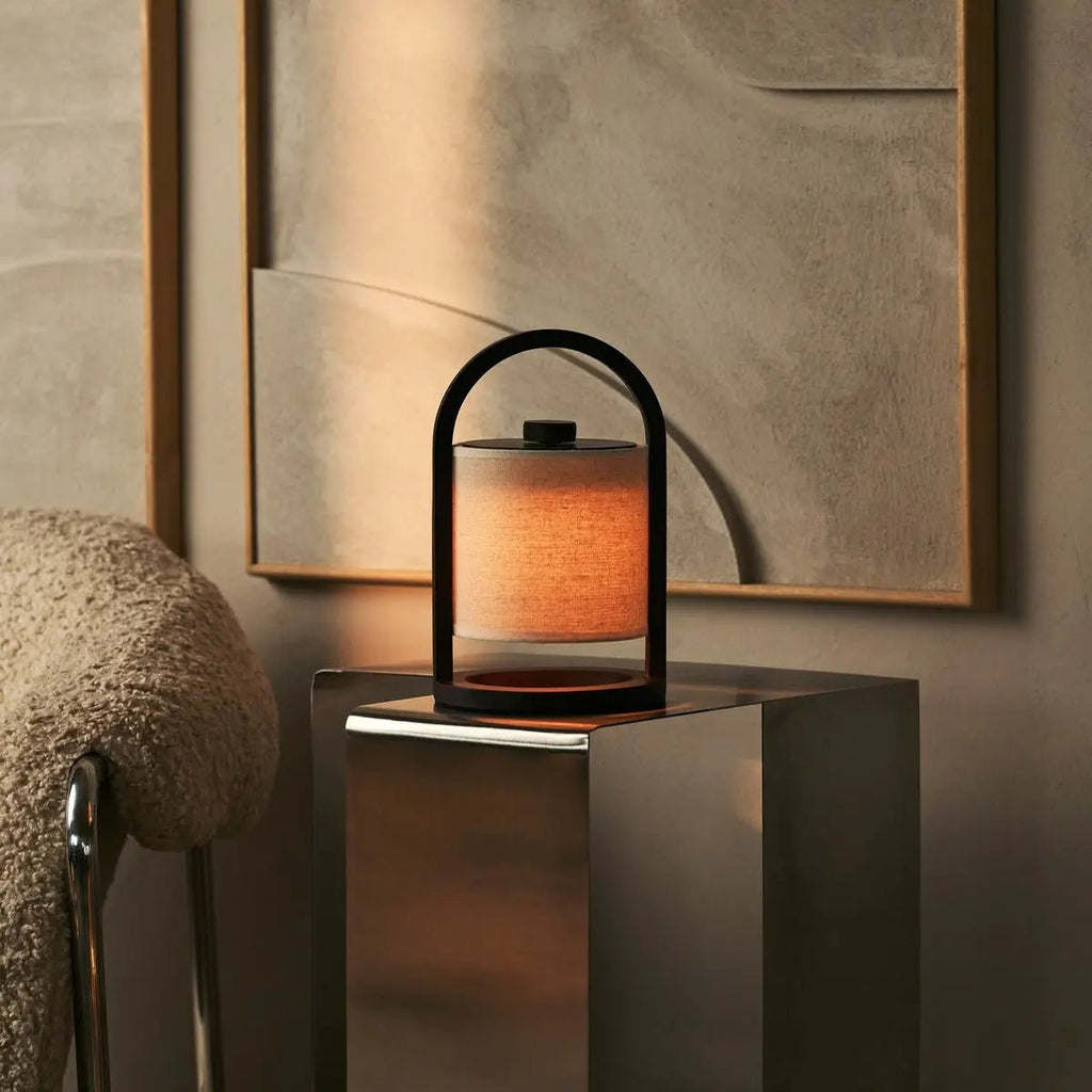 River Donkerbruine Draadloze Houten Lamp – Oplaadbaar & Dimbaar