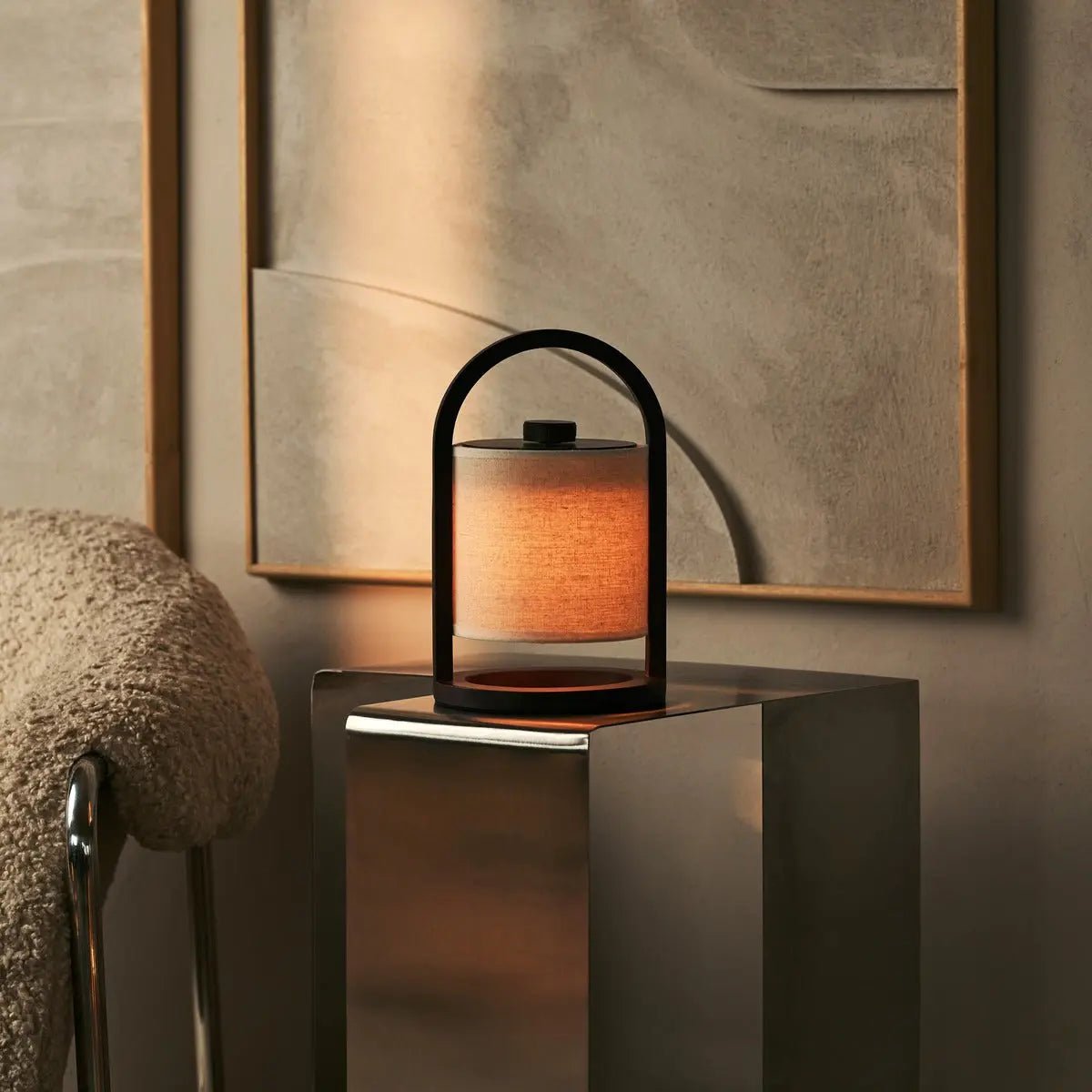 River Donkerbruine Draadloze Houten Lamp – Oplaadbaar & Dimbaar