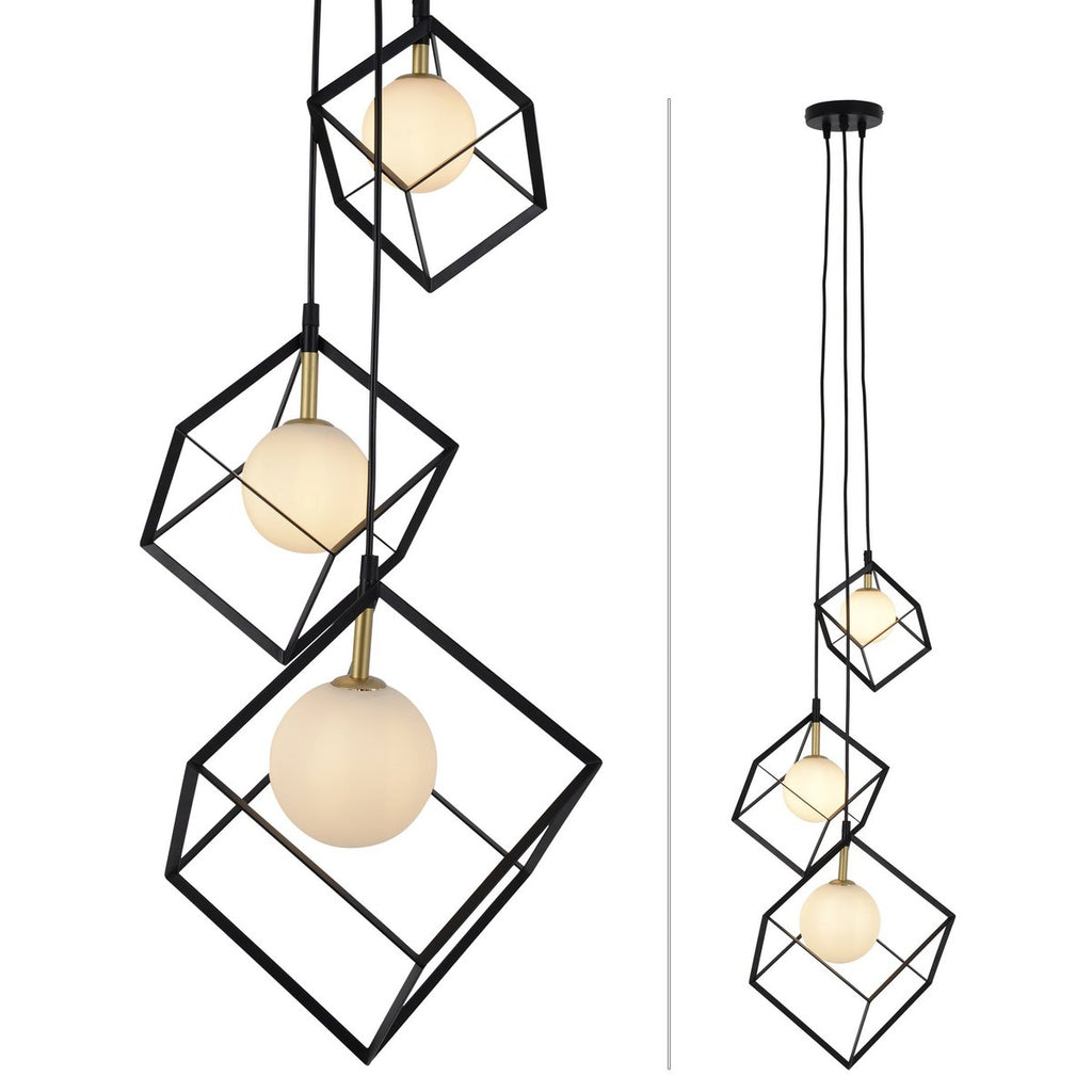Liv · Glazen hanglamp — zwart