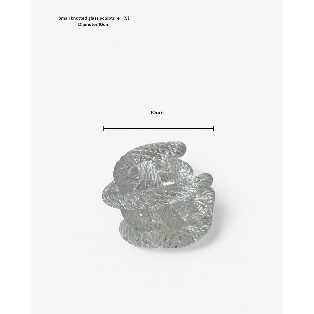 Klein geknoopt glassculptuur (S) Diameter 10cm
