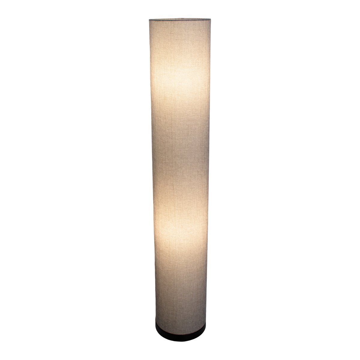 Staande lamp "Beate" Gray gemaakt van metaal en een tekstblazer in grijs, E27 -aansluiting, vloerlamp voor eetkamer, woonkamer, gang of kantoor, ca.