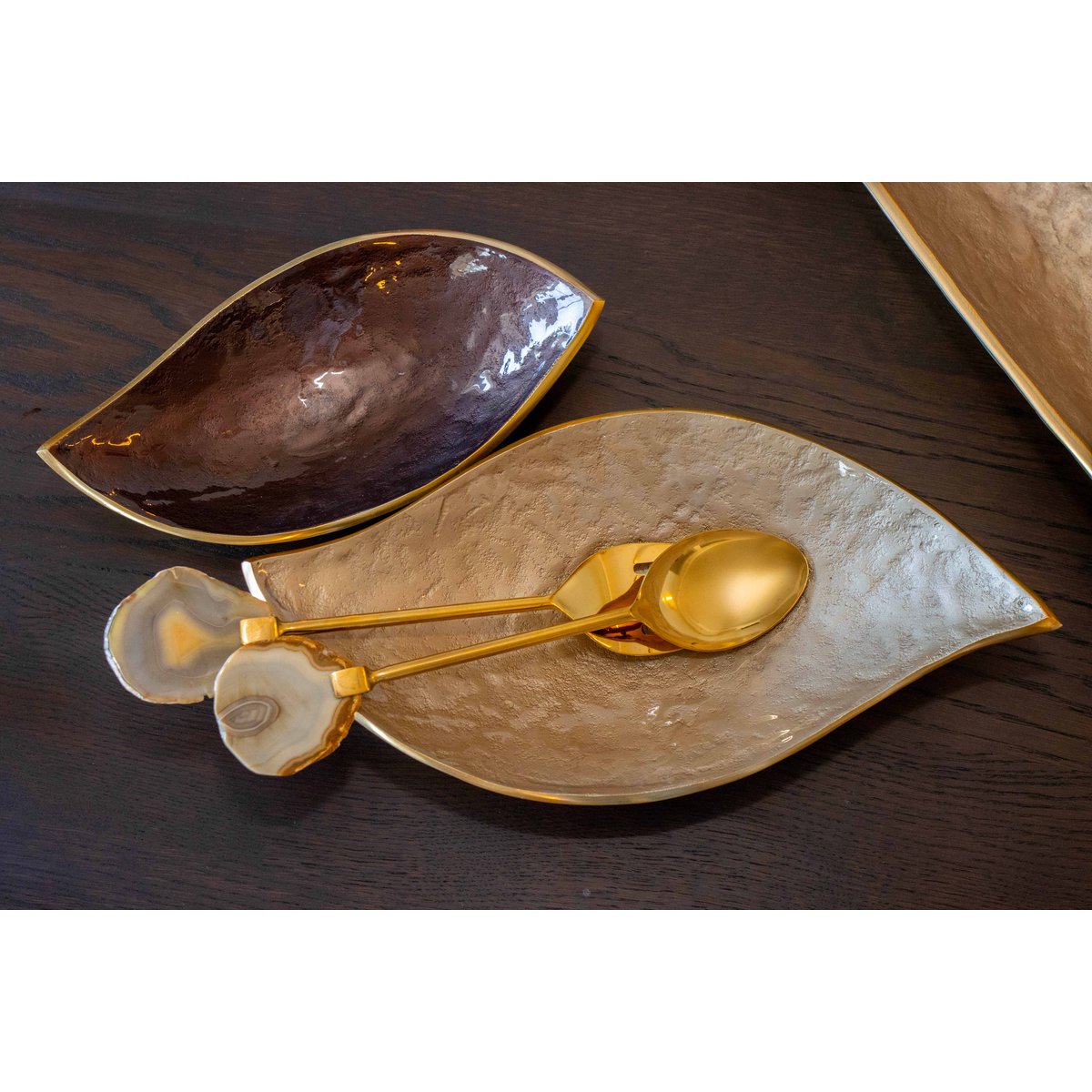 30x15.5x7cm bruine decoratieve snit