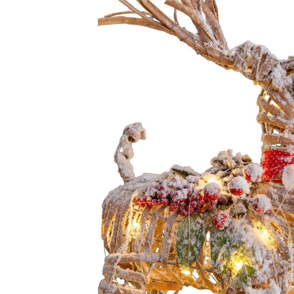 LED kerstdecoraties "rendier" gemaakt van weerbestendig plastic in de natuur, met stevig ingebouwde LED's