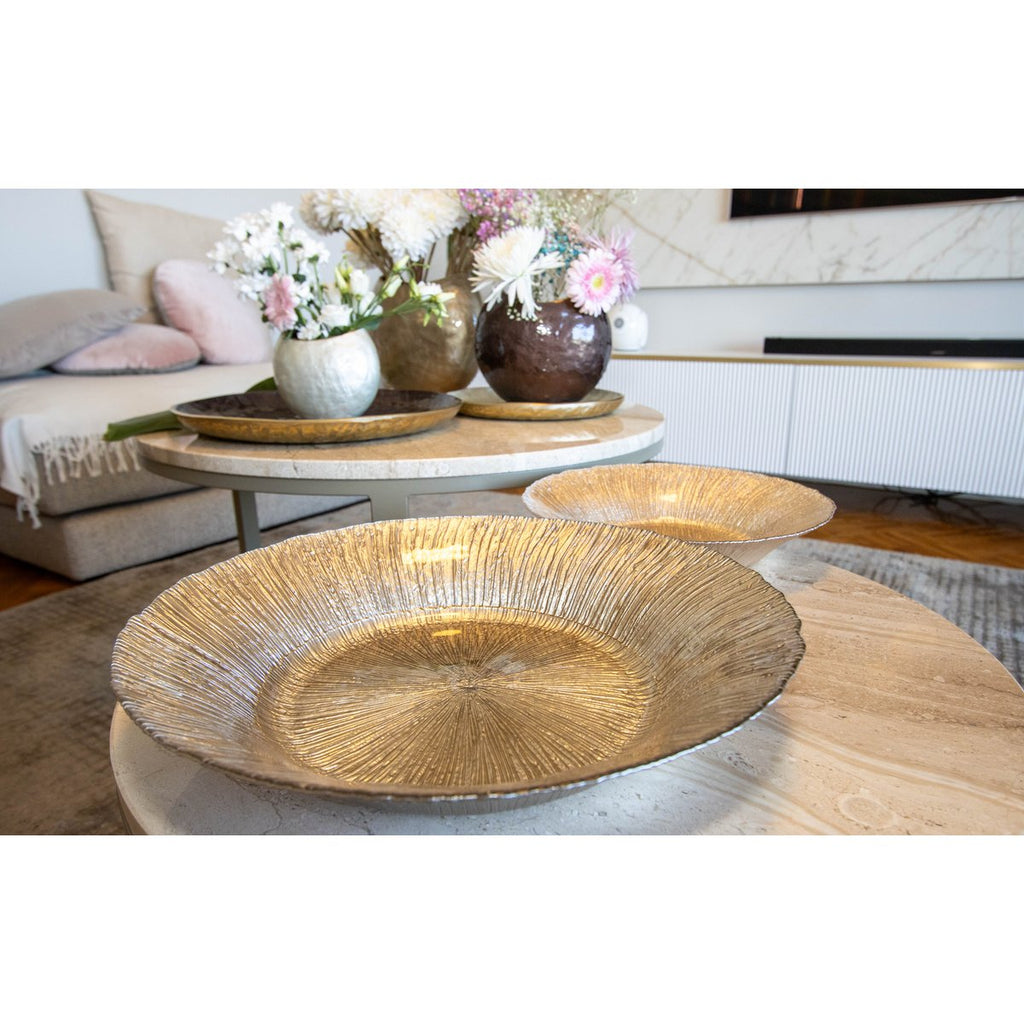 Iriserende moka rond 40x40x7cm