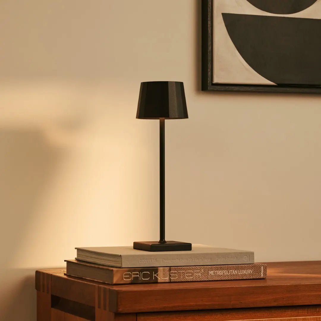 William Black oplaadbare ijzeren tafellamp – 120 uur batterij, dimbaar, opladen via USB-C