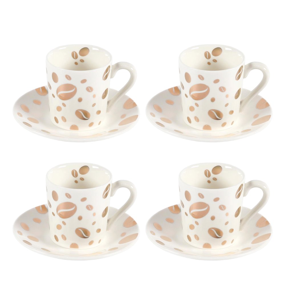 Coffee graanbekers en sub -tasses - veel van 4