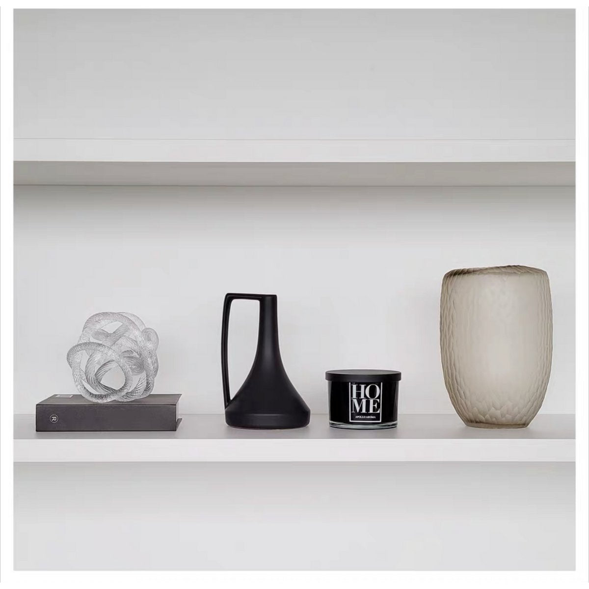 Klein geknoopt glassculptuur (S) Diameter 10cm