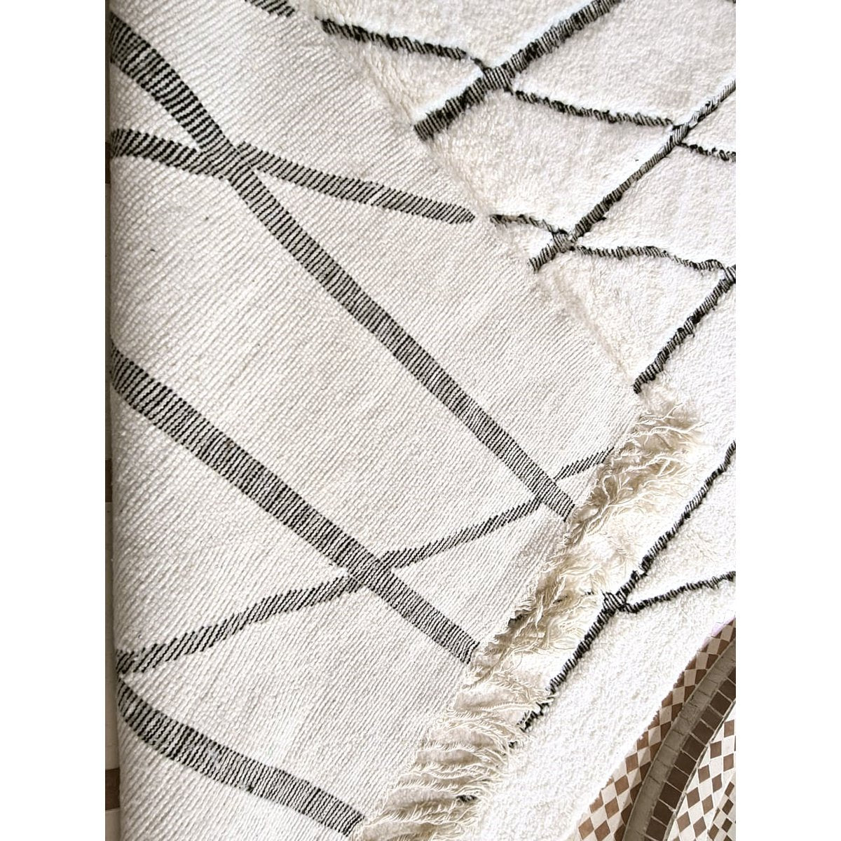 Berber vloerkleed Beni Ouarain zuivere wol 160 x 255 cm