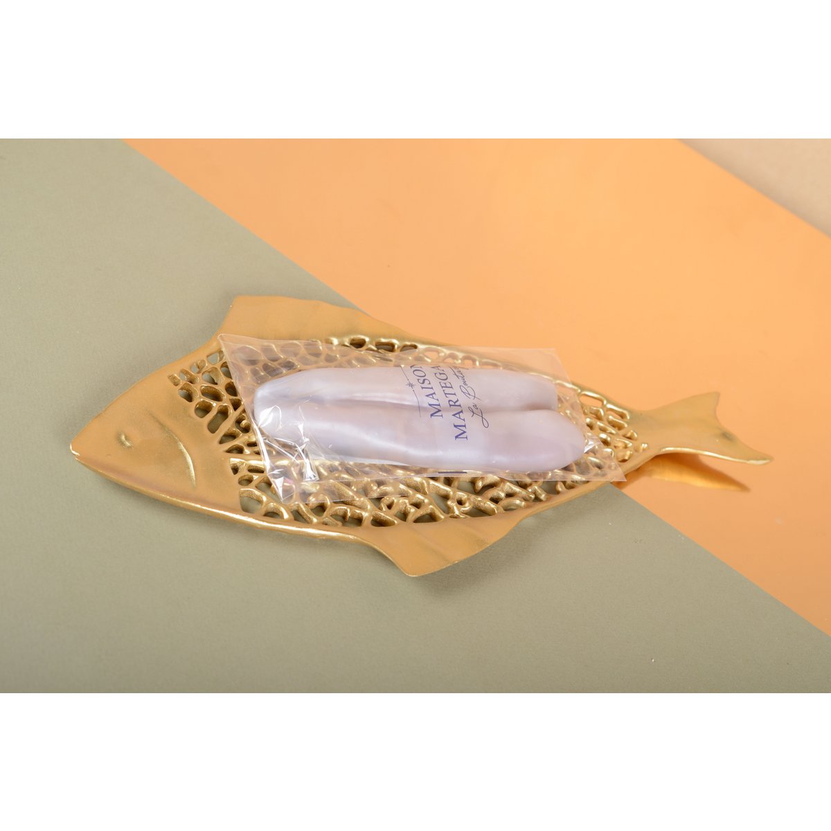 Decoratieve beker gouden vis 38x18,5x1,5 cm