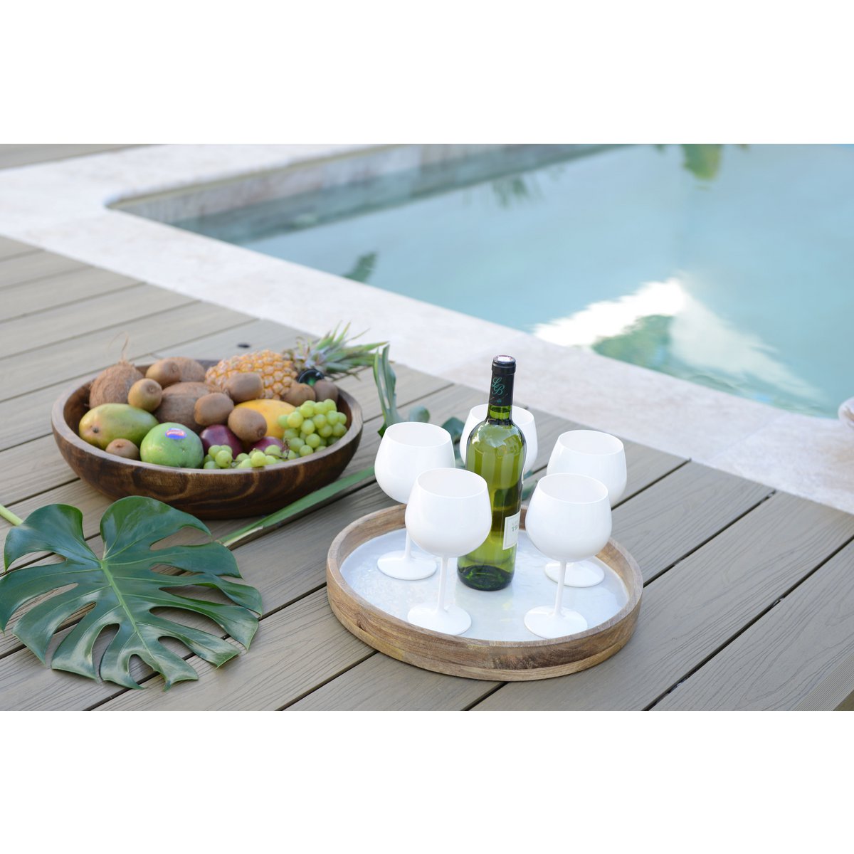 Houten decoratieve snit 45x45x9cm