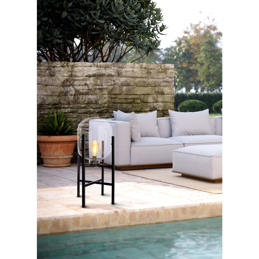 Liv · Glazen tafellamp — 58cm zwart