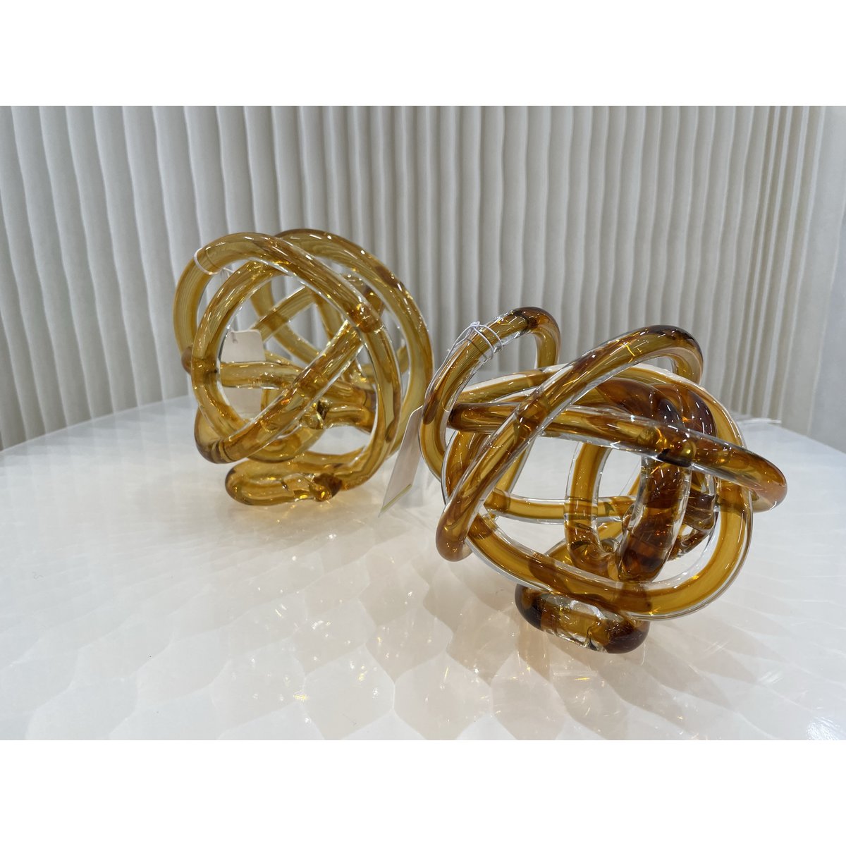 Gele glasknoop (L-maat)