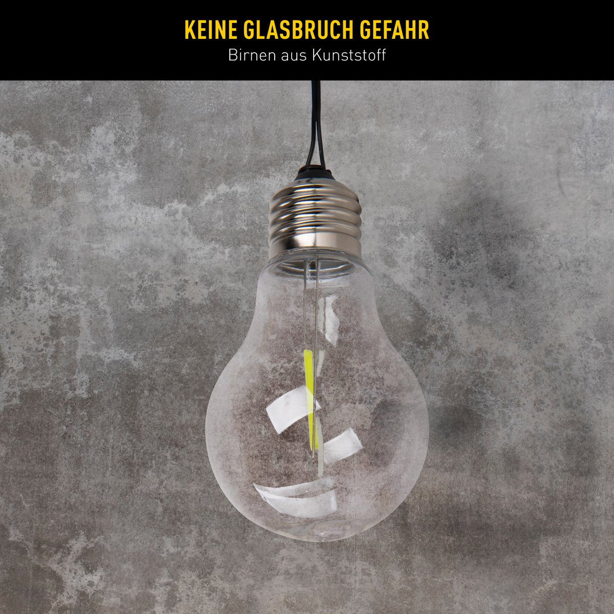 10-geleide zonne-buitenkant lichte keten "Linda" Totale lengte 370 cm, 10 ballen (afstand 20 cm) met Ø 6 cm, plastic, RGB kleurverandering