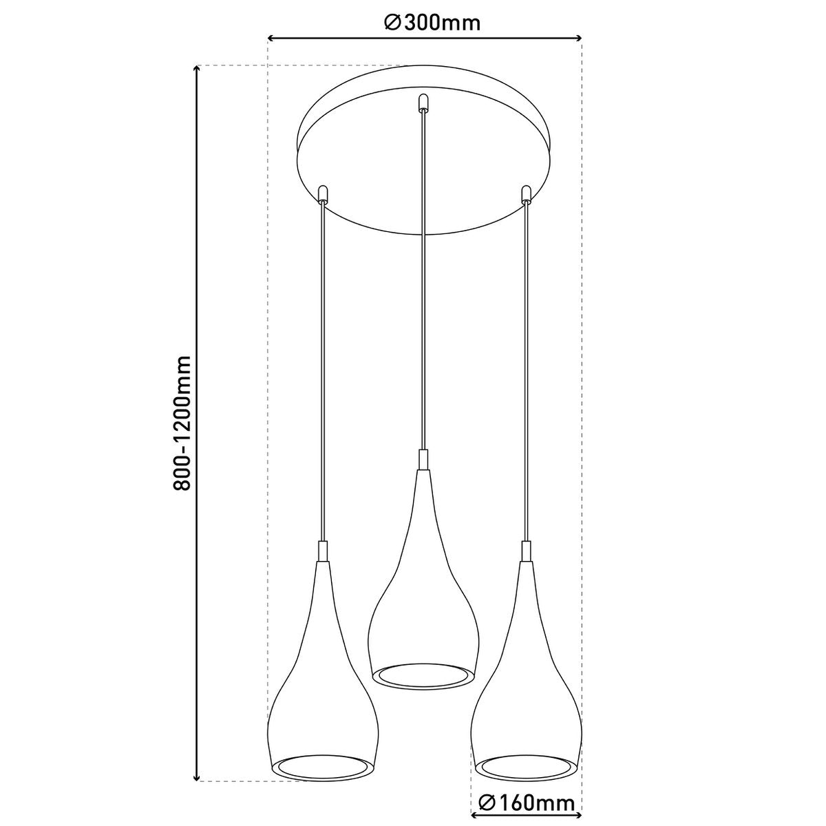 Liv · Metalen hanglamp — chroom