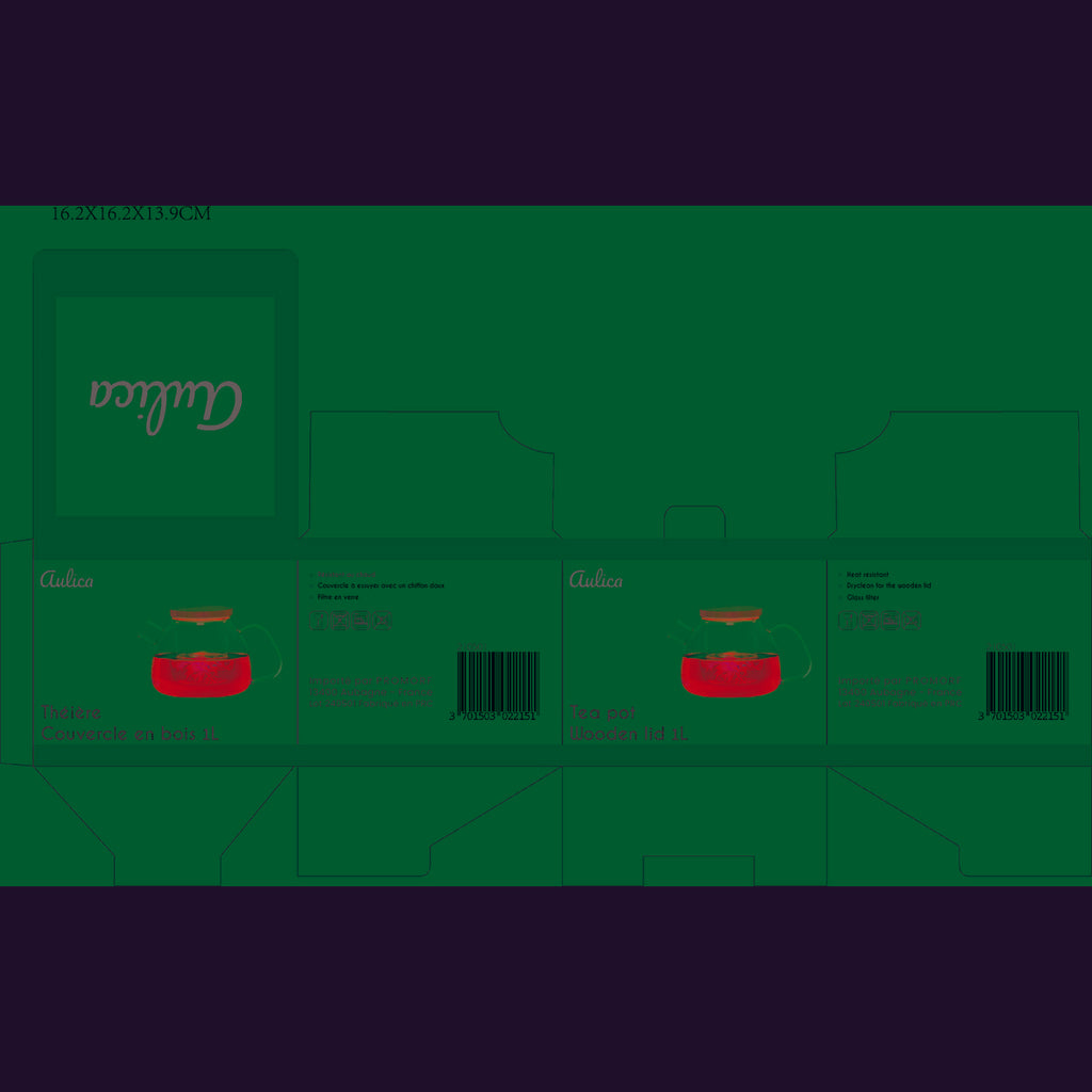 1L theepot met houten dekking