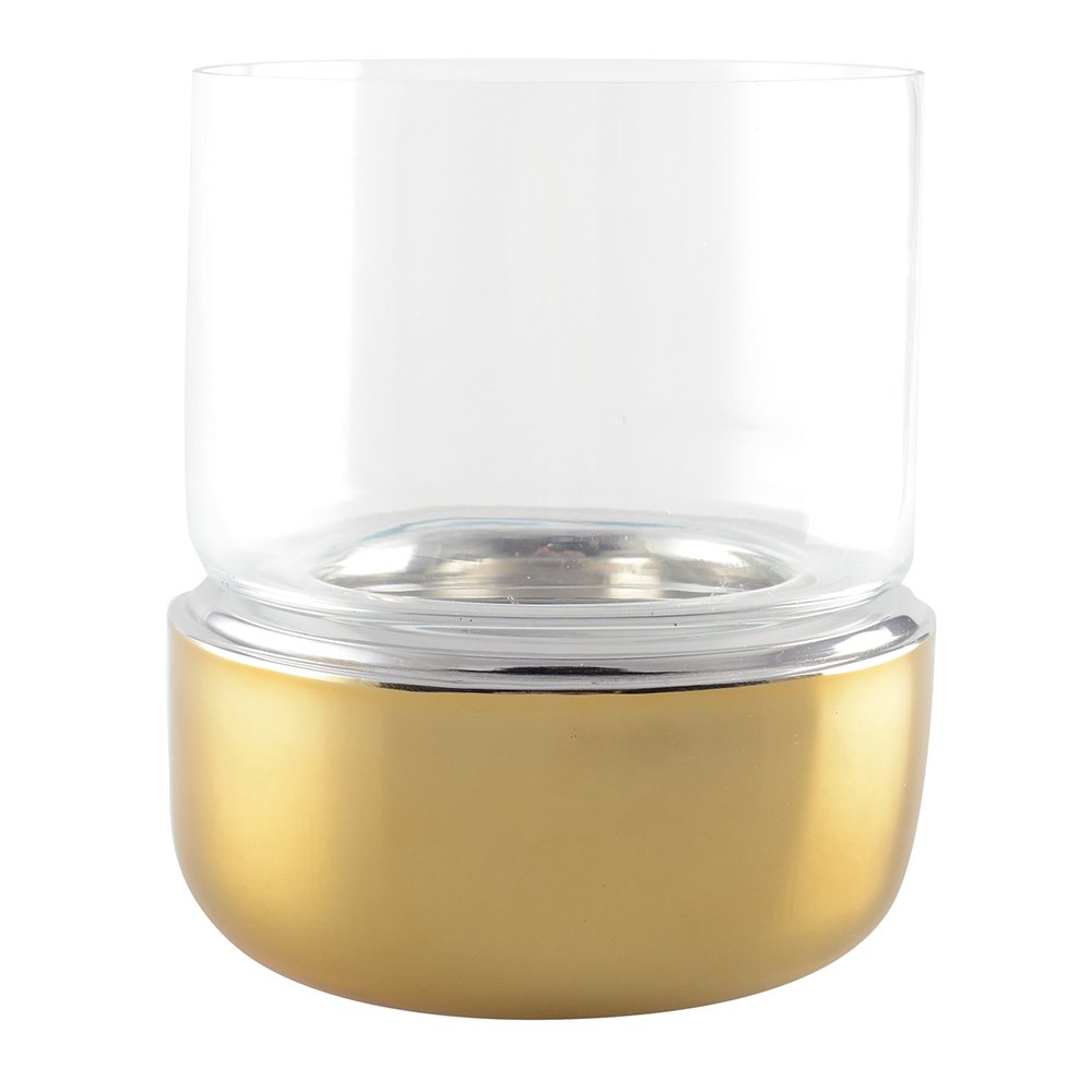 Dubbele muur gouden fotofoor 16x16x26cm