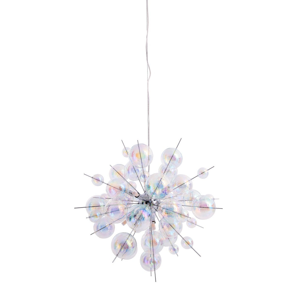 Hanger lamp "explosie" gemaakt van metaal- en irisglas, G9 -frames, hangende lamp voor eetkamer, woonkamer, hal of kantoor, Øca. 65 cm