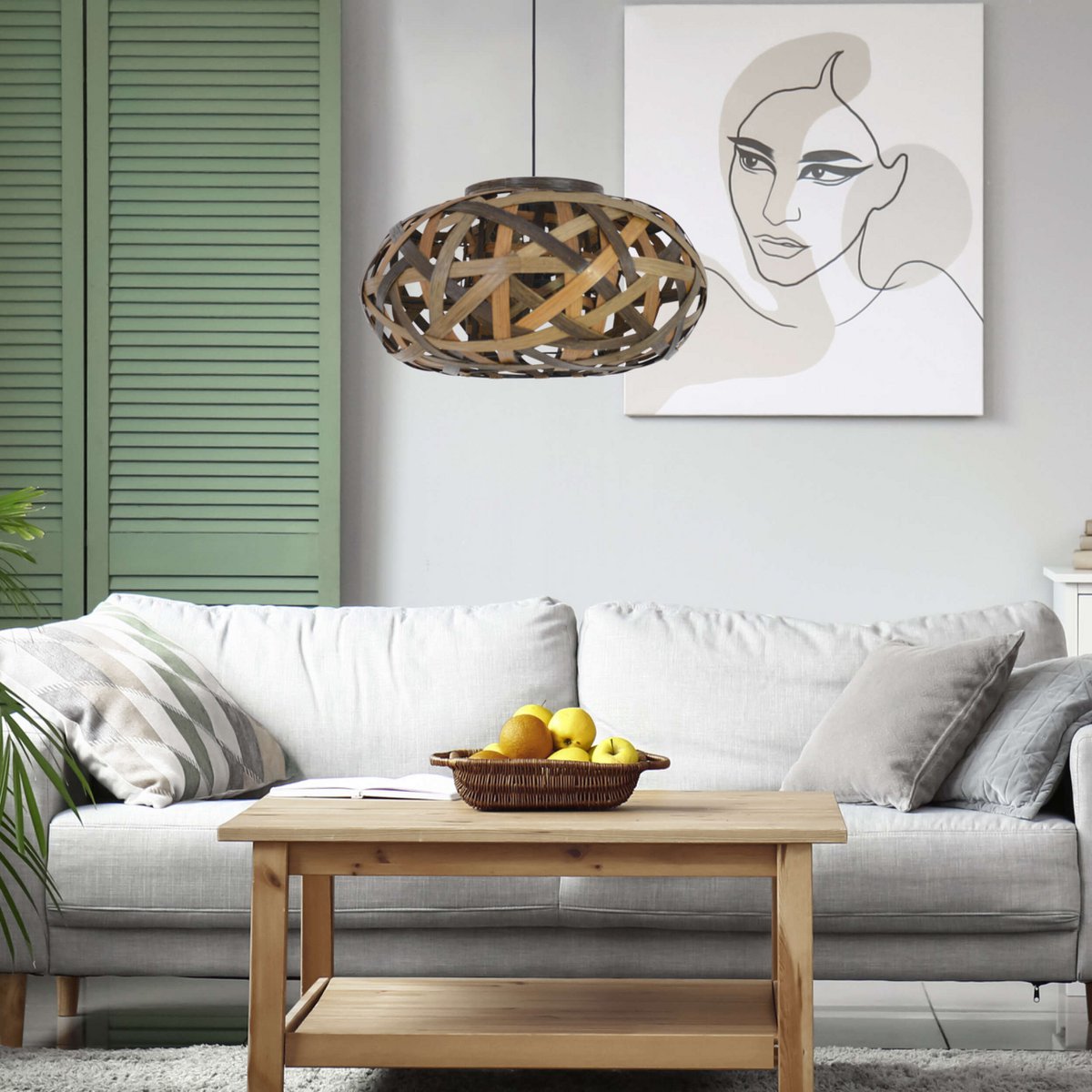 Liv · Decoratieve mand-lamp
