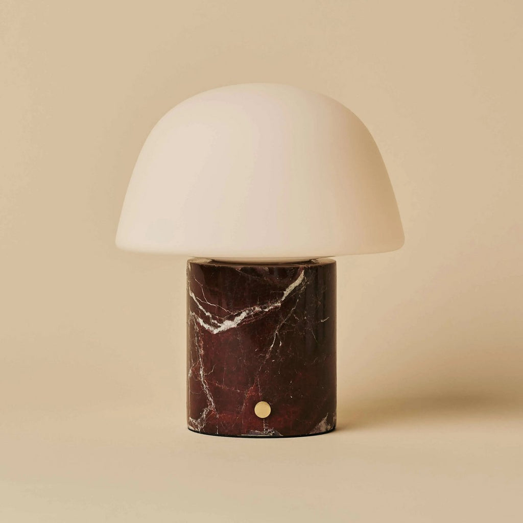 Maes Red / Rosso Levanto - Elegante marmeren oplaadbare tafellamp, tot 100 uur verlichting, stijlvol en functioneel