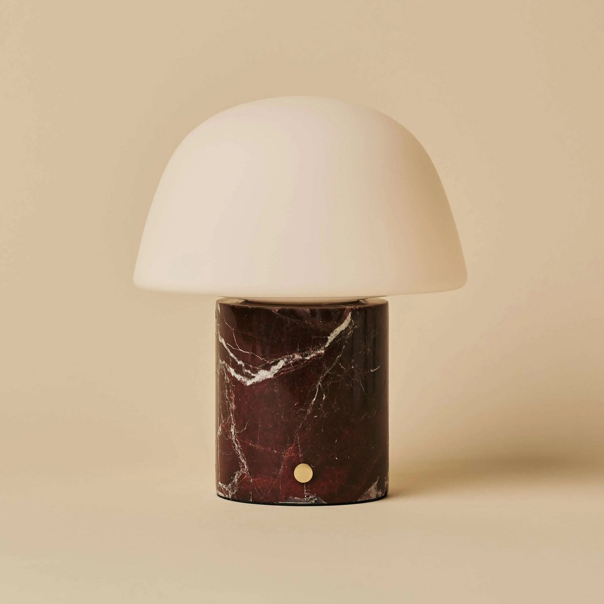 Maes Red / Rosso Levanto - Elegante marmeren oplaadbare tafellamp, tot 100 uur verlichting, stijlvol en functioneel