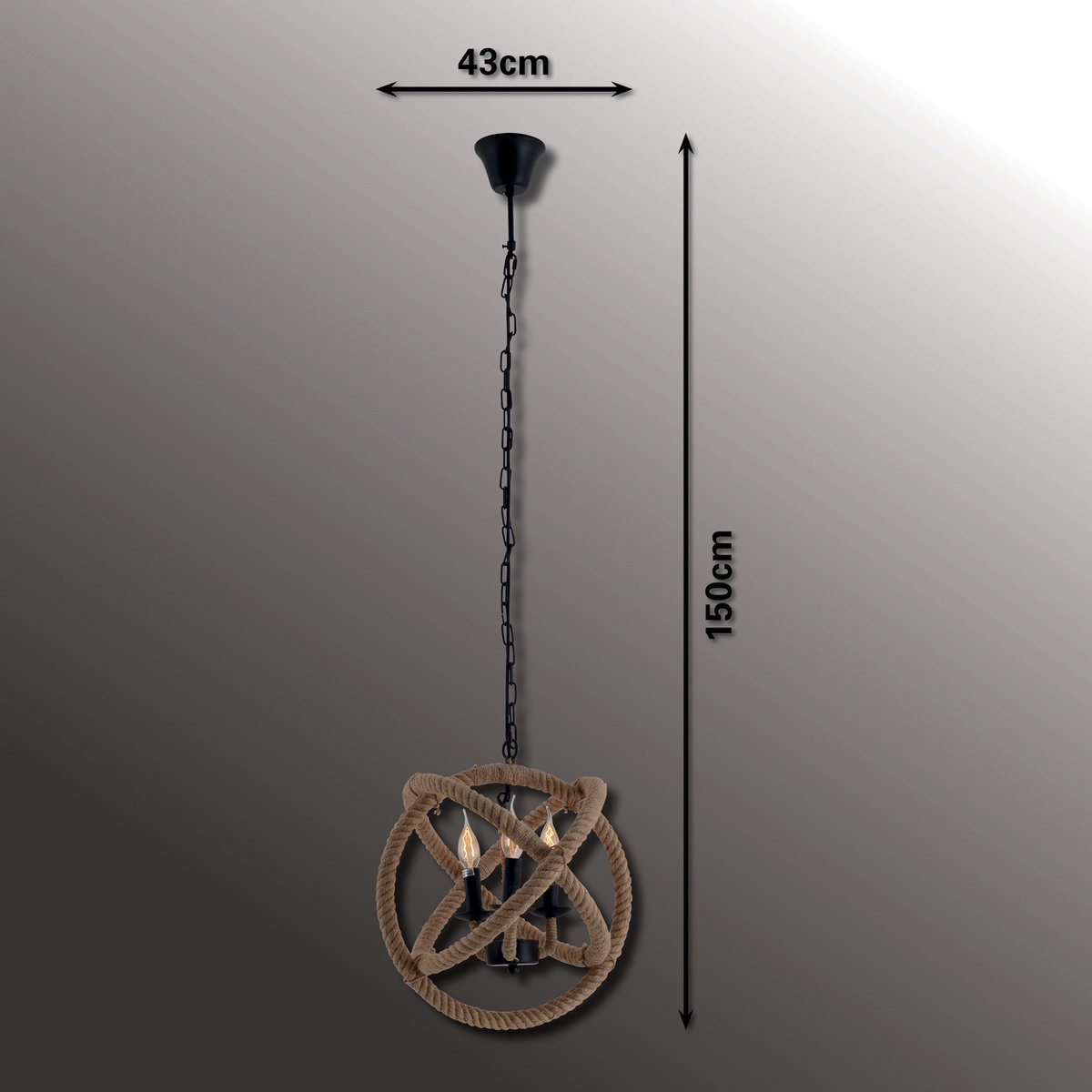 Liv · Metalen hanglamp — zwart