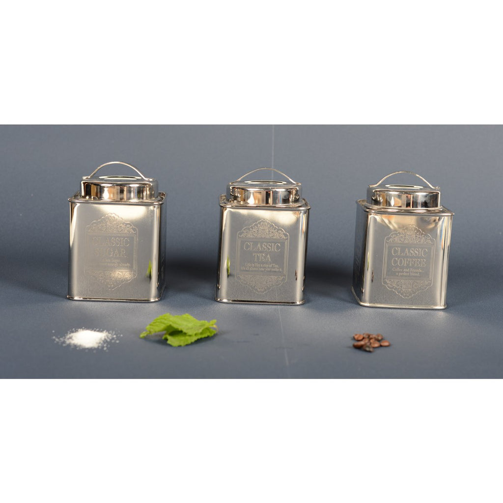 10x10x10cm zilveren theebox