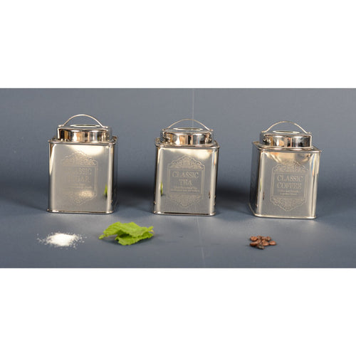 10x10x10cm zilveren theebox