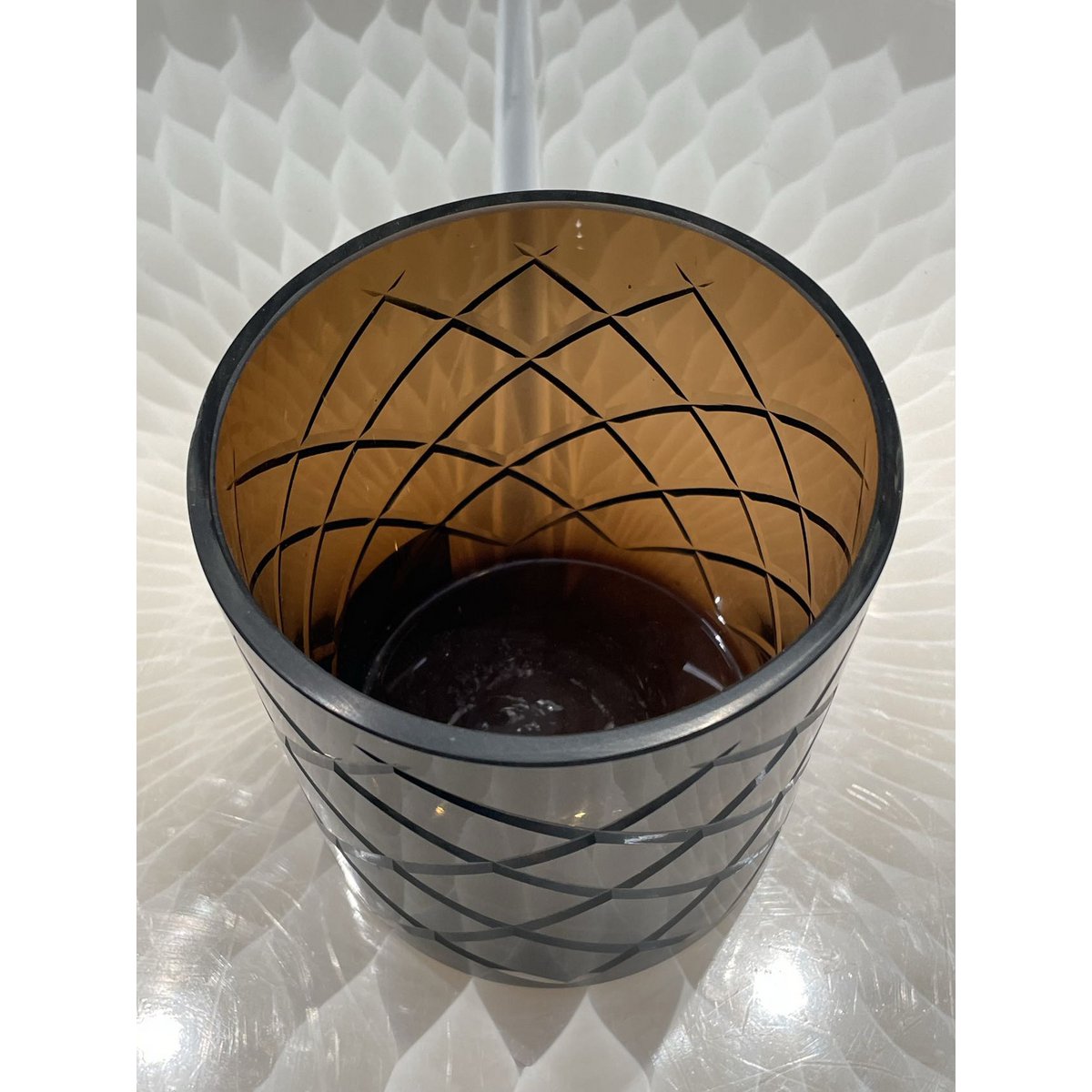 Hurricane Kristallen Lamp Windlicht Middelbruin (cc2101-140kristal-choc-middelgroot)