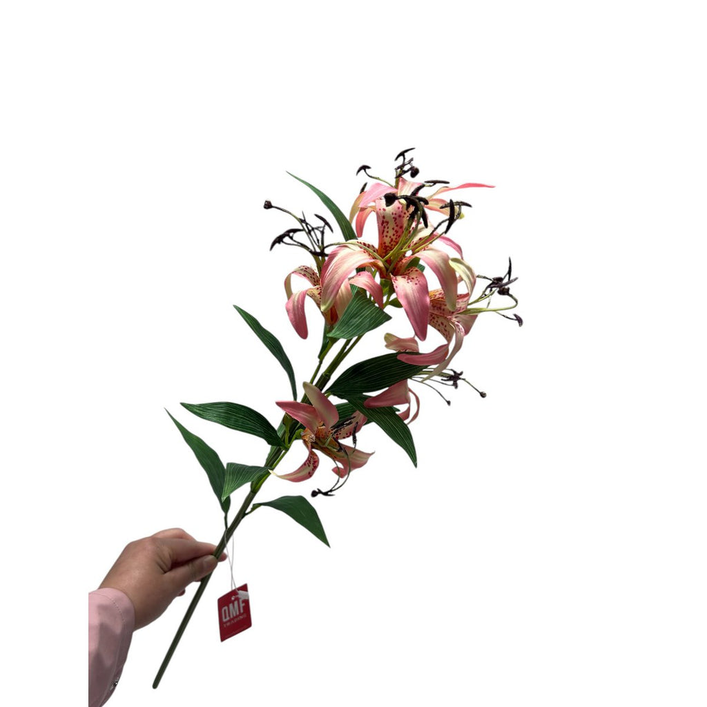 Tiger Lily Pink    | Zijden kunstbloem | Lengte 68cm 1pcs