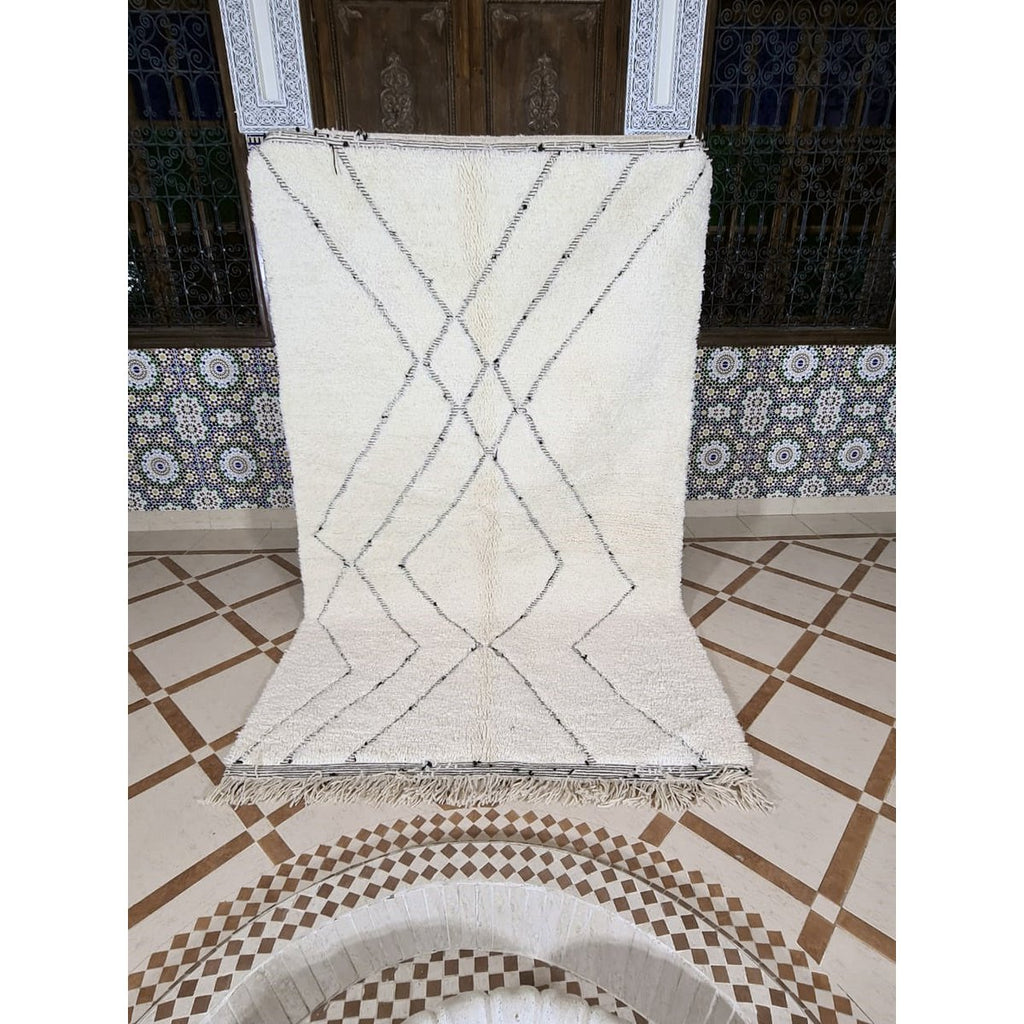 Berber vloerkleed Beni Ouarain zuivere wol 155 x 260 cm