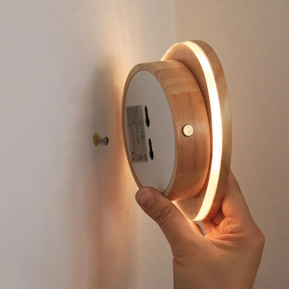 Lulu lichtbruin - draadloos en oplaadbaar wandlicht - dimbare lamp en 3 lichtmodi