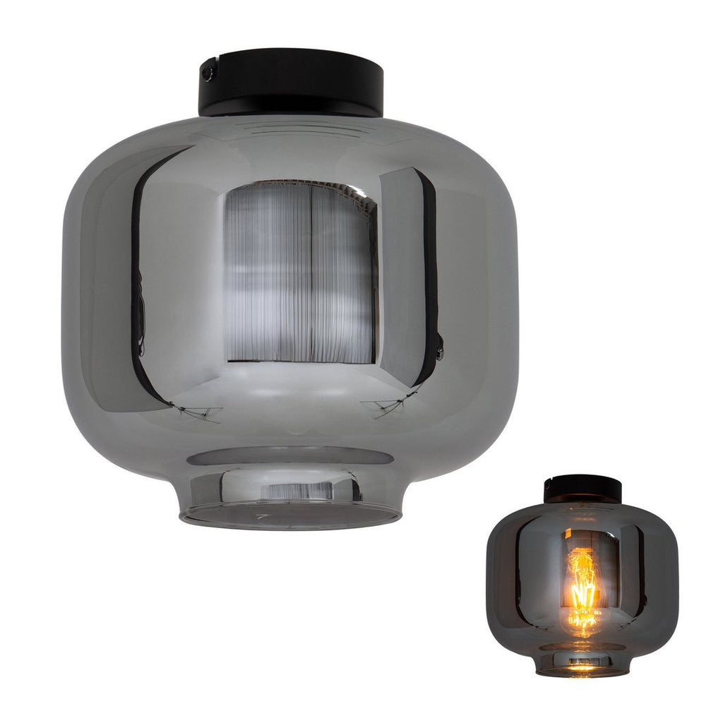 Liv · Houten plafondlamp — antraciet