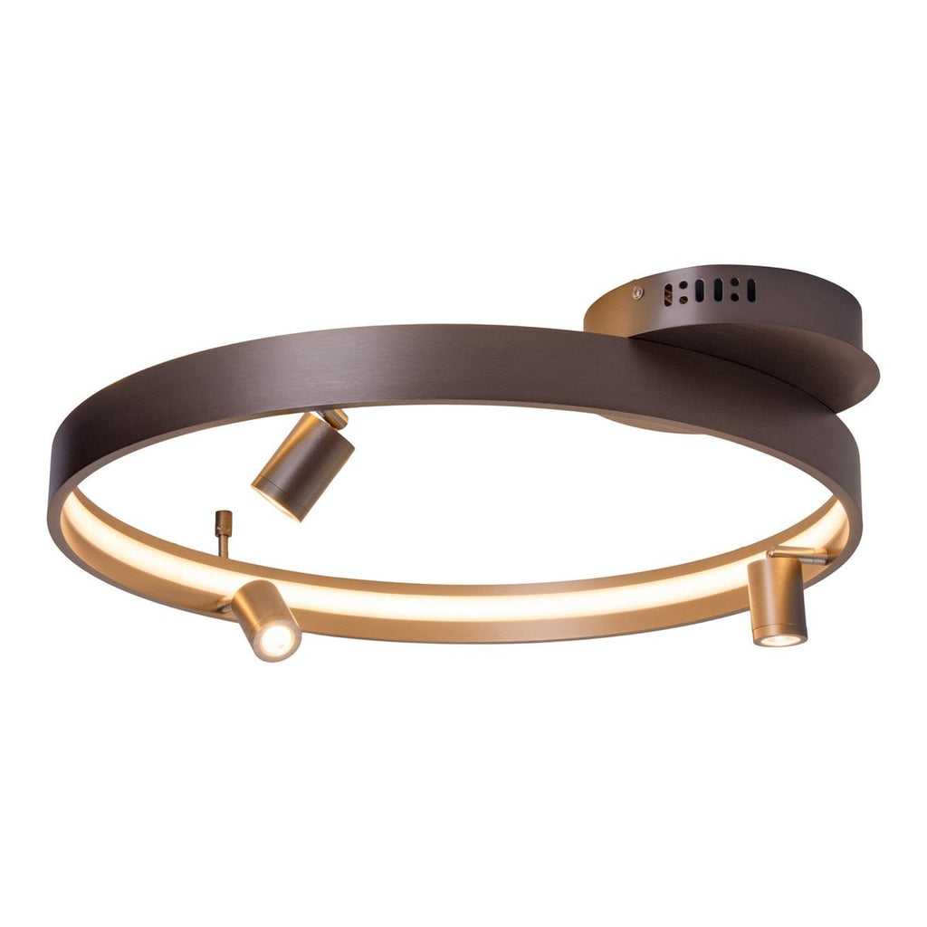 LED -plafondlamp "Tristan", moderne metalen plafondlamp en plastic in stalen blanco, de LED's zijn stevig geïnstalleerd. Met ongeveer 58 cm Øthie ideale verlichting voor woonkamer, eetkamer of keuken.