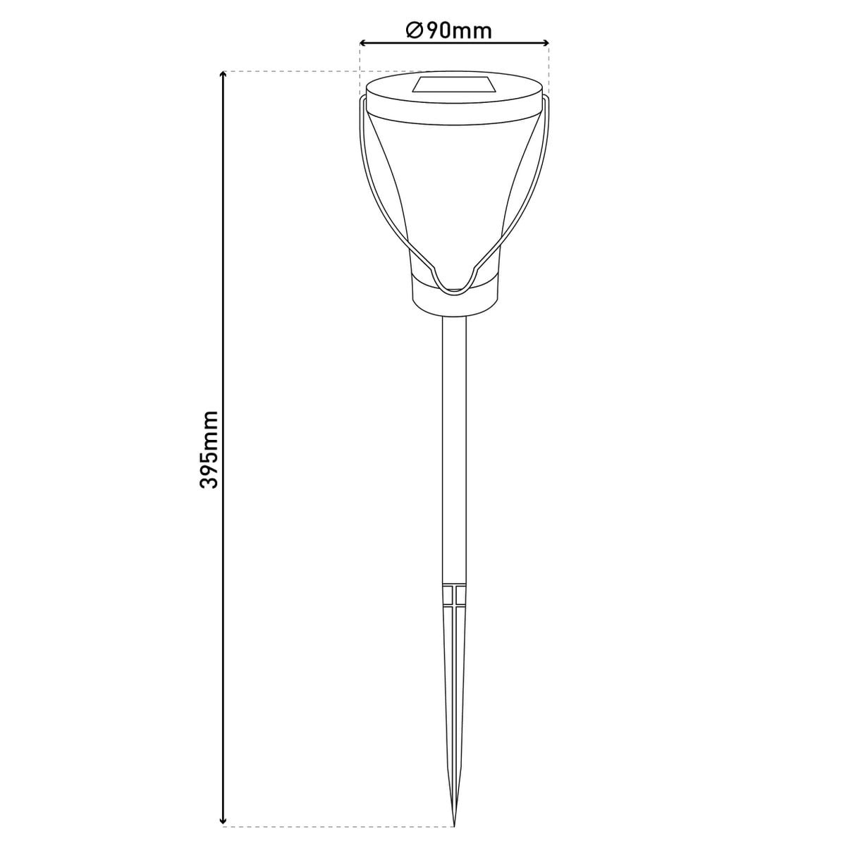8 Set LED-decoratie Solar Light, voor buiten, gemaakt van metaal en plastic in stalen blanke, geïntegreerde LED