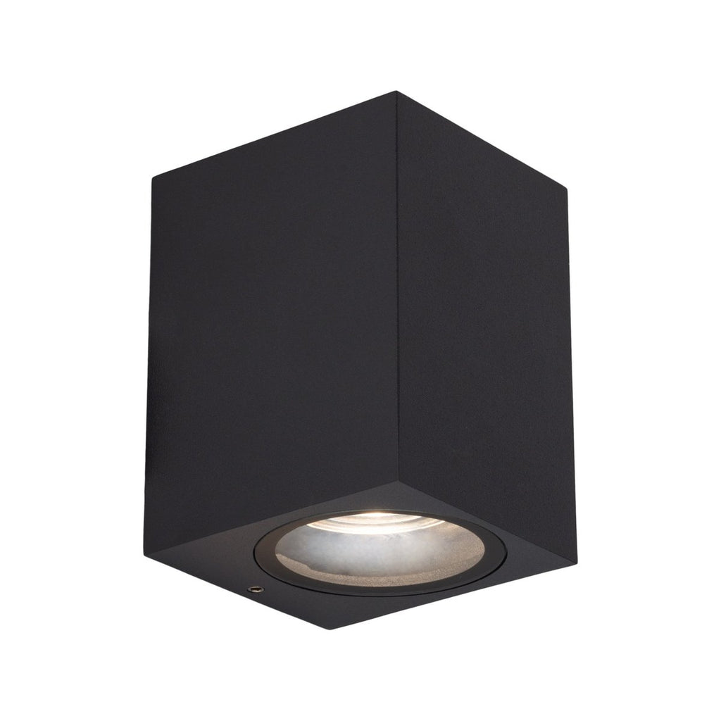 Buiten wandlamp "Cubus", gemaakt van metaal en glas in antraciet, GU10 Socket