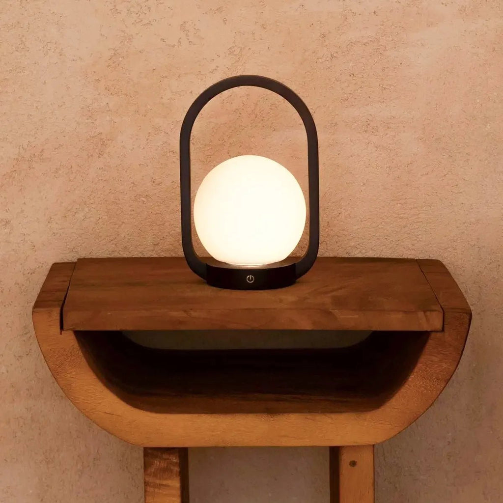 Skye Donkerbruine Houten Snoerloze Lamp | Oplaadbaar en dimbaar ontwerp