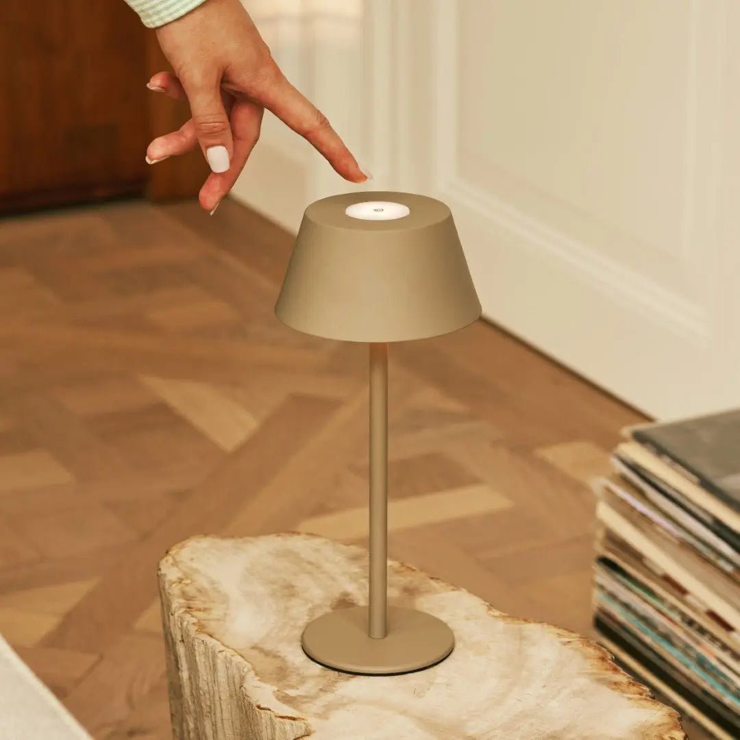 Milou Koala Brown - tafellamp zonder kabel L Modern, Design & 3 Light Modi