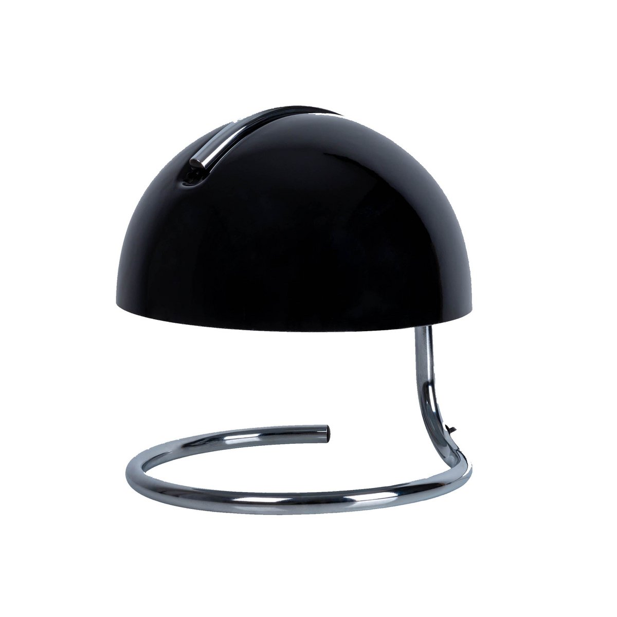 Liv · Houten tafellamp met linnen kap — chroom