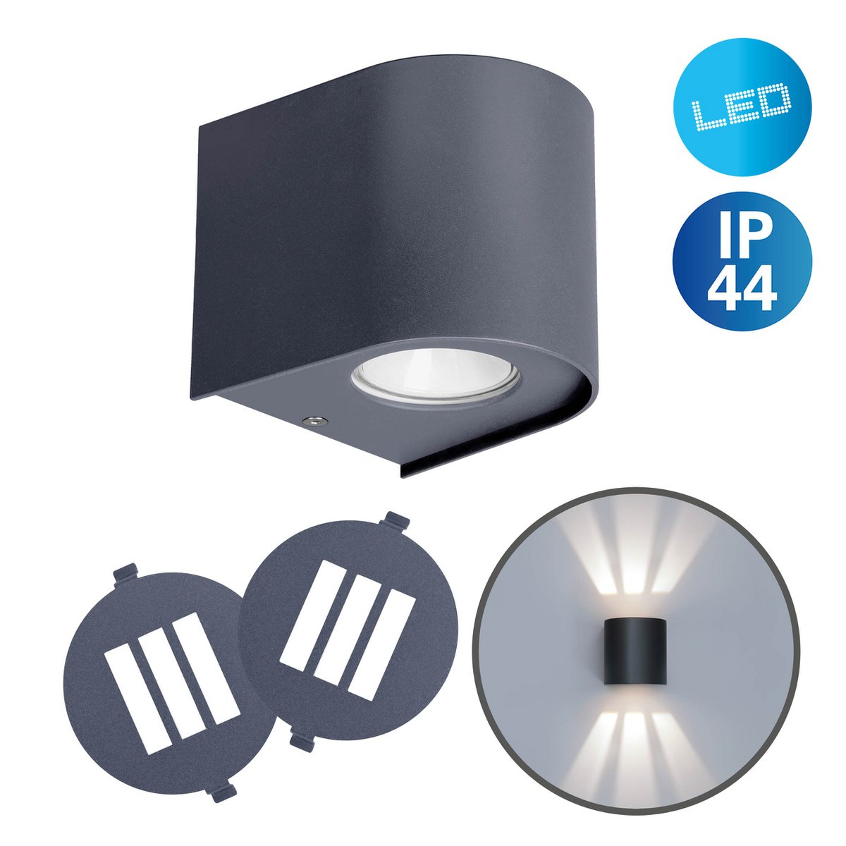 Liv · LED-decoratielamp — zwart kunststof