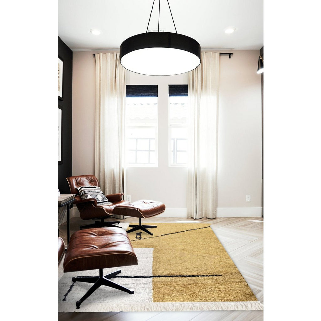 Design vloerkleed met franjes BABEL