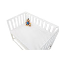 Jersey gemonteerde vellen voor wieg, add-on bedden en kinderwagens in Twin Pack, wit
