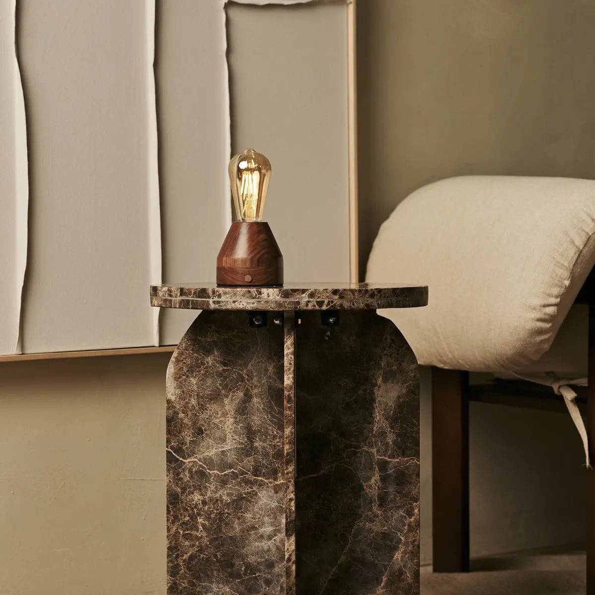 ZAVI WALNAUT Oplaadbare LED-tafellamp-Draadloos, dimpelbare, 100-uur batterij