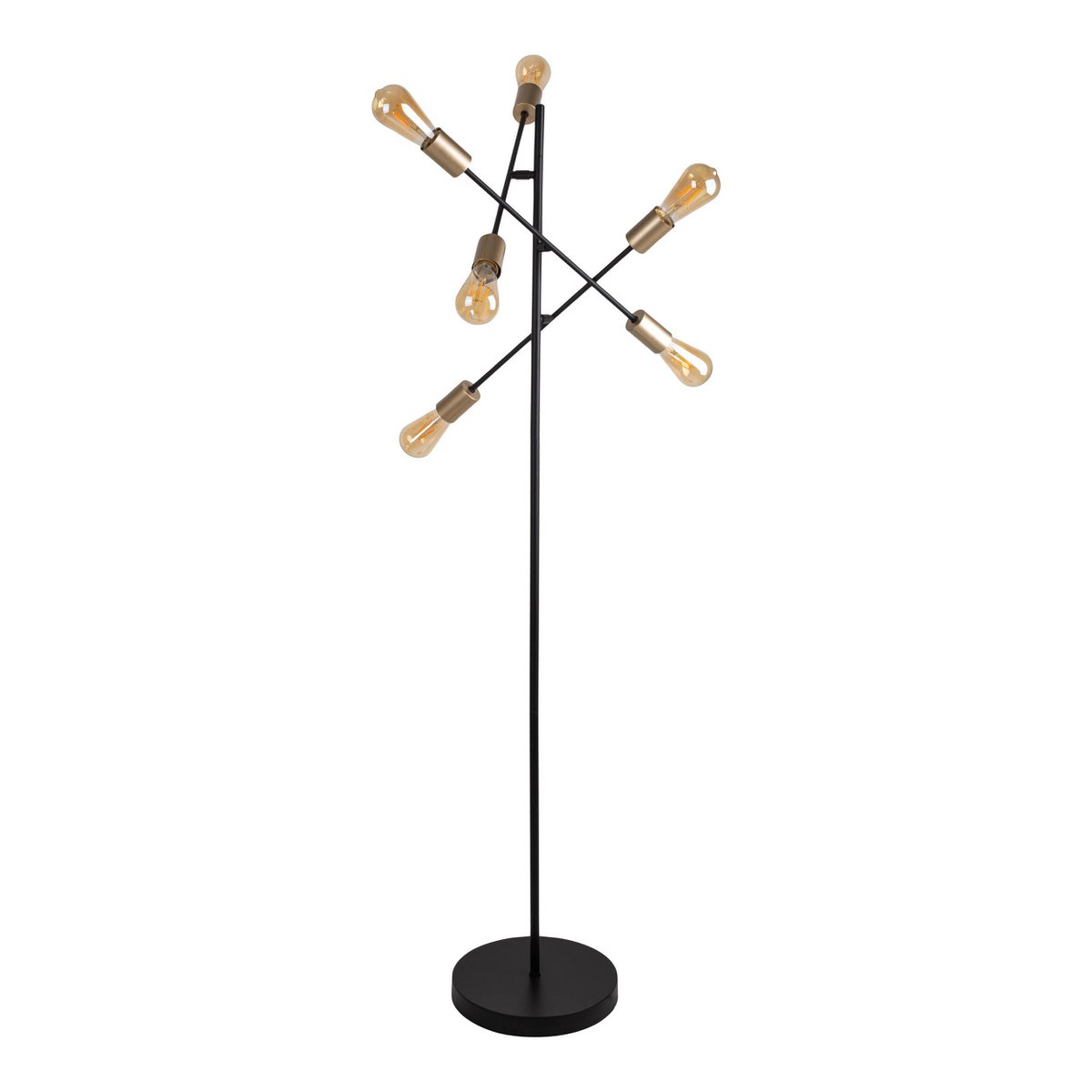 Liv · Houten vloerlamp — zwart